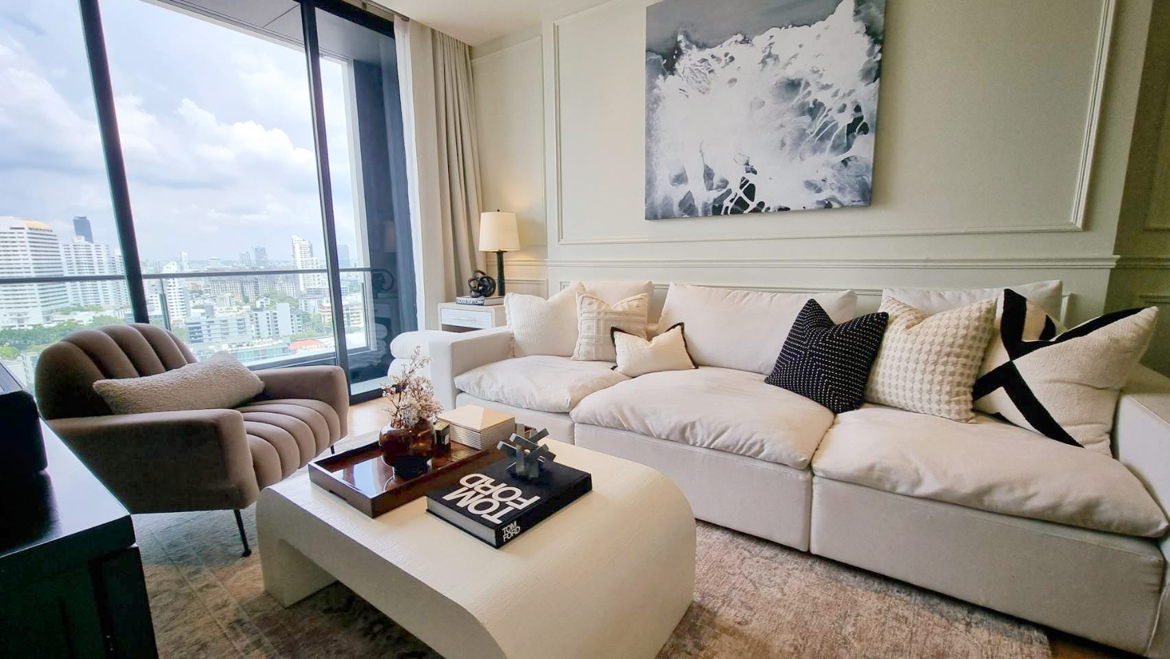 (CBM-497) Rented<<BEATNIQ Sukhumvit 32, 400 m. to BTS Thong lo,83 sqm 2bed 2bath 19FL