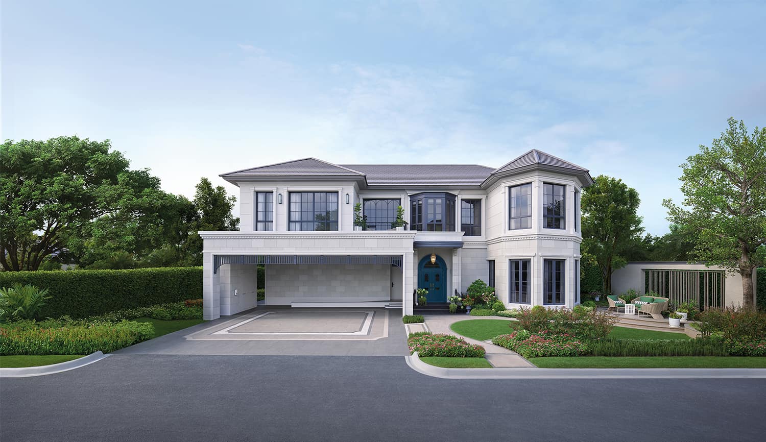 (VSL-279),Narasiri Krungthep Kreetha,Near Vejthani Hospital,4bed 5bath,148.3sqm.,2FL