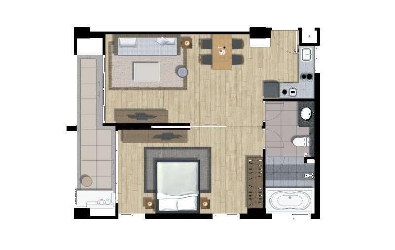 (CSL-437),Rajapruek Greenery Hill,Near Royal Park Ratchaphruek,1 bed 1 bath,63.46sqm.