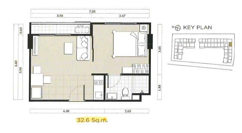(CSL-553),Metro Luxe Pahol - Sutthisan,BTS Saphan Khwai 1.6 km.,1 bed 1 bath,32.97sqm.,4FL